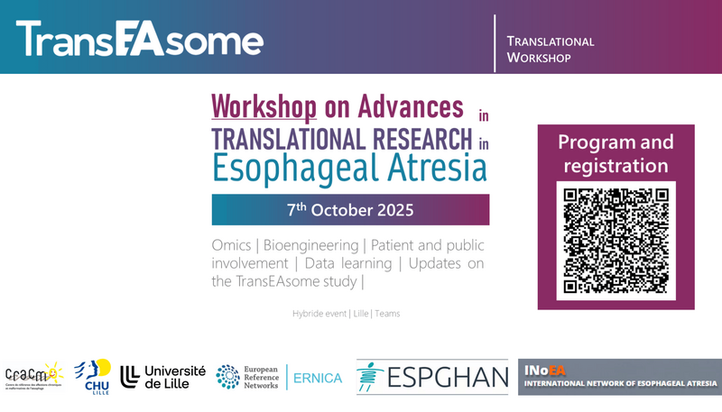 Replay du Workshop Transeasome sur l'atrésie de l'oesophage